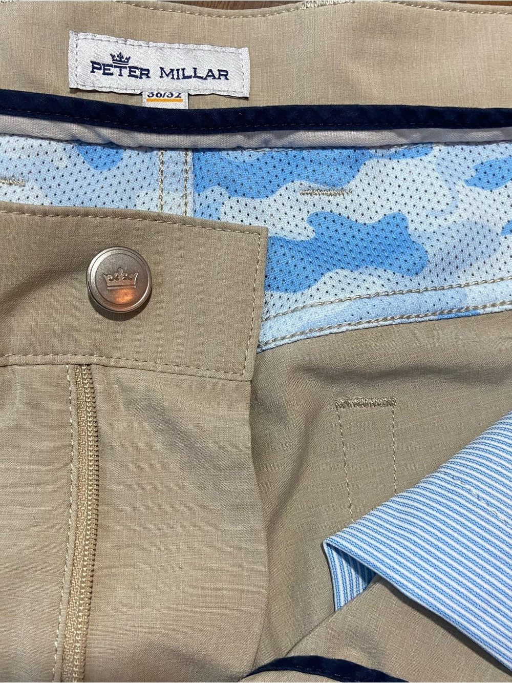 Peter Millar Men’s Khaki Performance Shorts - Light Brown